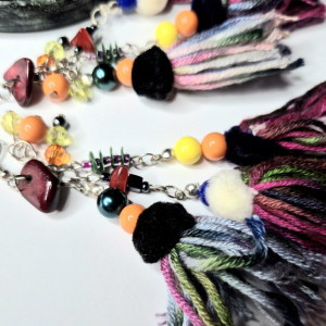 Kolczyki boho dlugie chwosty