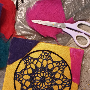 Obraz tekstylny z mandalą