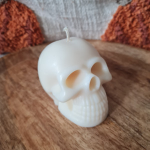 Świeca sojowa czaszka halloween
