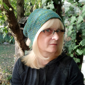 Czapka ZielonoMi nr 1 - ciepła, szydełkowa, kolorowa