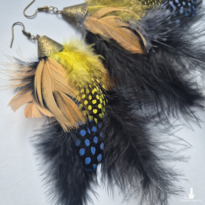 Kolczyki pióra długie cudne