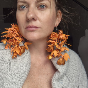 Kolczyki kwiaty długie cudne