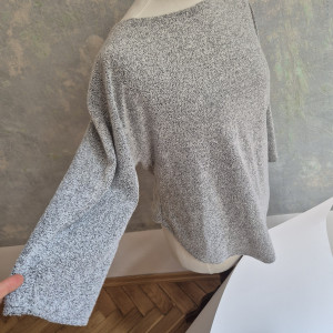 bluzka szara rękodzieło