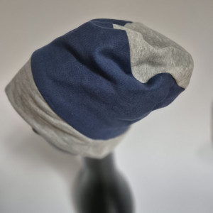 Szaro niebieska  codzienna czapka