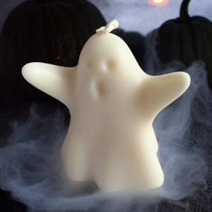 Świeca sojowa duch halloween jesień