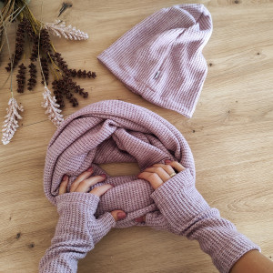 Czapka, komin, mitenki