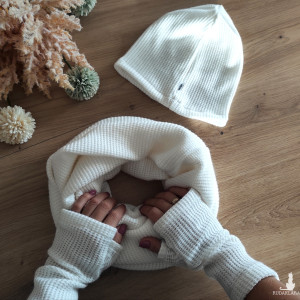 Czapka, komin, mitenki