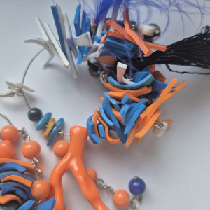 Kolczyki kwiaty chwosty