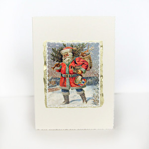 Boże Narodzenie kartka z Mikołajem, Mikołaj kartka bez życzeń, świąteczne kartki dla firm, kartka na mikołajki, kartka na Nowy Rok, noworoczne kartki, ładne kartki świąteczne