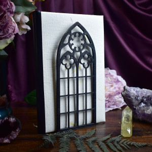 Podpórki do książek - Okno gotyckiej katedry - CZARNA #2