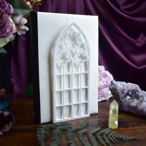 Podpórki do książek - Okno gotyckiej katedry - BIAŁA #2