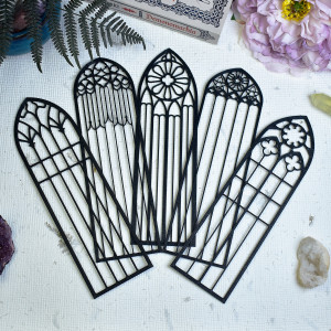 Zakładka do książki - Zestaw 5 sztuk - Okno gotyckiej katedry #5