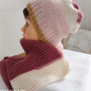 Jesienny komplet czapka i szalik