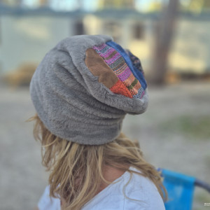 Czapka szary mis miekki