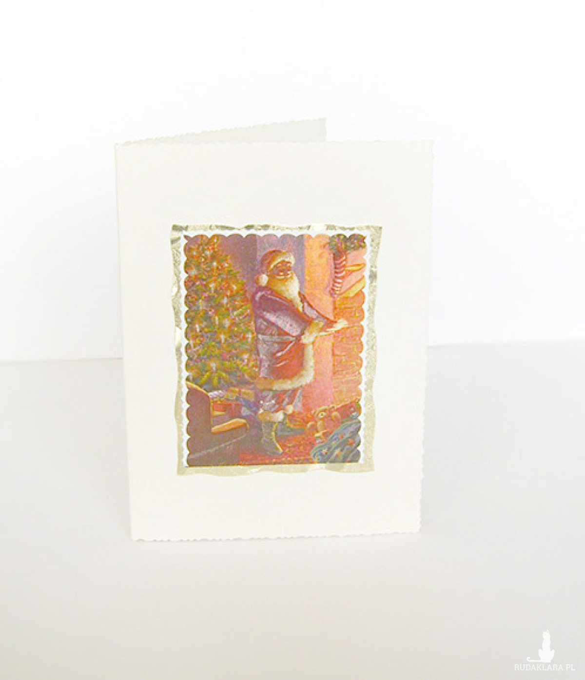 Boże Narodzenie kartka z Mikołajem, Mikołaj kartka bez życzeń, świąteczne kartki dla firm, kartka na mikołajki, kartka na Nowy Rok, noworoczne kartki, ładne kartki świąteczne