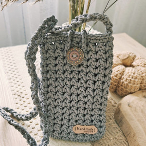 Etui na telefon szydełkowe, mała torebka