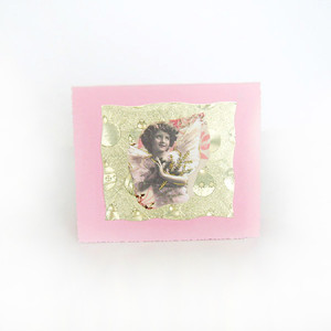 aniołek kartka świąteczna, pastelowe kartki na Boże Narodzenie, świąteczne kartki bez życzeń, kartki na Nowy Rok, różowa kartka z aniołem, vintage kartka z aniołkiem, kartki dla firm, karnety