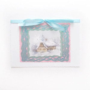 zimowa kartka na Boże Narodzenie, zima kartki na Nowy Rok, puste kartki na Boże Narodzenie, kartki noworoczne, świąteczne kartki, Boże Narodzenie kartka z pejzażem, świąteczna kartka z chatką