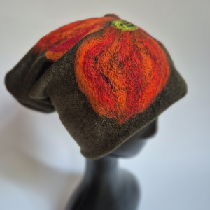 Czapka wełniana khaki