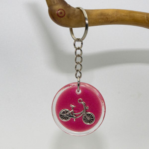 Brelok tęczowy rower