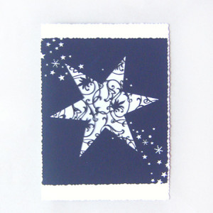 gwiazdka kartka świąteczna, Boże Narodzenie kartki bez życzeń, noworoczne kartki, kartki na Nowy Rok, kartka z gwiazdą, ciemna kartka na Święta, bożonarodzeniowe kartki dla firm, fajne kartki