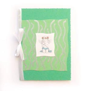 zielona kartka świąteczna, Boże Narodzenie kartka z aniołkiem, świąteczne kartki bez życzeń, kartki noworoczne, aniołek kartka,kartki na Boże Narodzenie