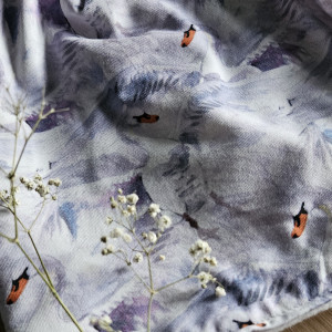 Czapka dla dziewczynki w łabędzie na zimę ocieplana