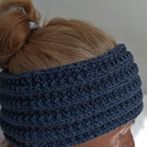 Opaska w kolorze jeansu z bawełny