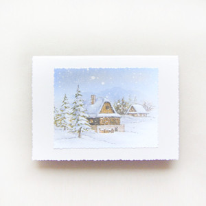zima kartka świąteczna, kartki na Nowy Rok, kartki na Boże Narodzenie, zimowe kartki, świąteczne kartki dla firm, Boże Narodzenie kartki, pejzaż kartka na święta Bożego Narodzenie