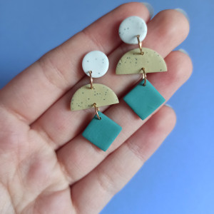 Kolczyki sztyfty geometryczne