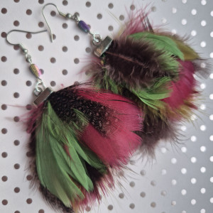 Kolczyki pióra długie cudne