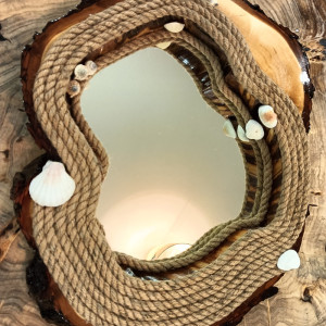 Lustro,plaster drewna