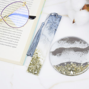 Komplet zakładka + podkładka - ocean