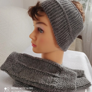 Komplet na jogging opaska na głowę  i ocieplacze na nogi