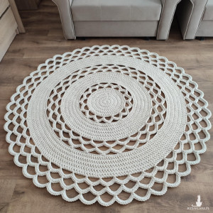 Dywan szydełkowy okrągły ze sznurka 150cm