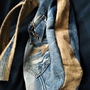Torebka jeans, len