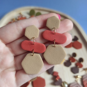 Kolczyki jesienne łańcuszki