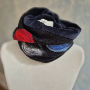 Czarna tuba komin filcowany