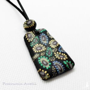 polymer clay wisior multikolor