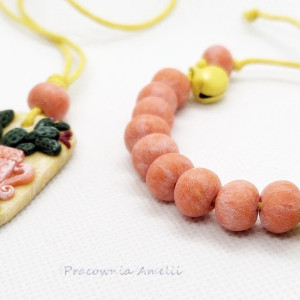 polymer clay kwitnące kaktusy Mexico komplet z dzwoneczkami