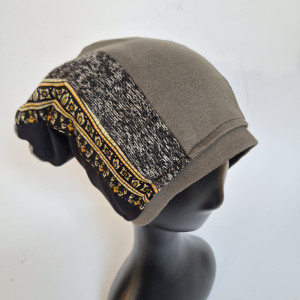 Czapka patchworkowa na podszewce