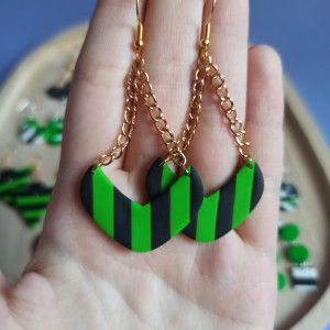 Halloweenowe kolczyki w paski