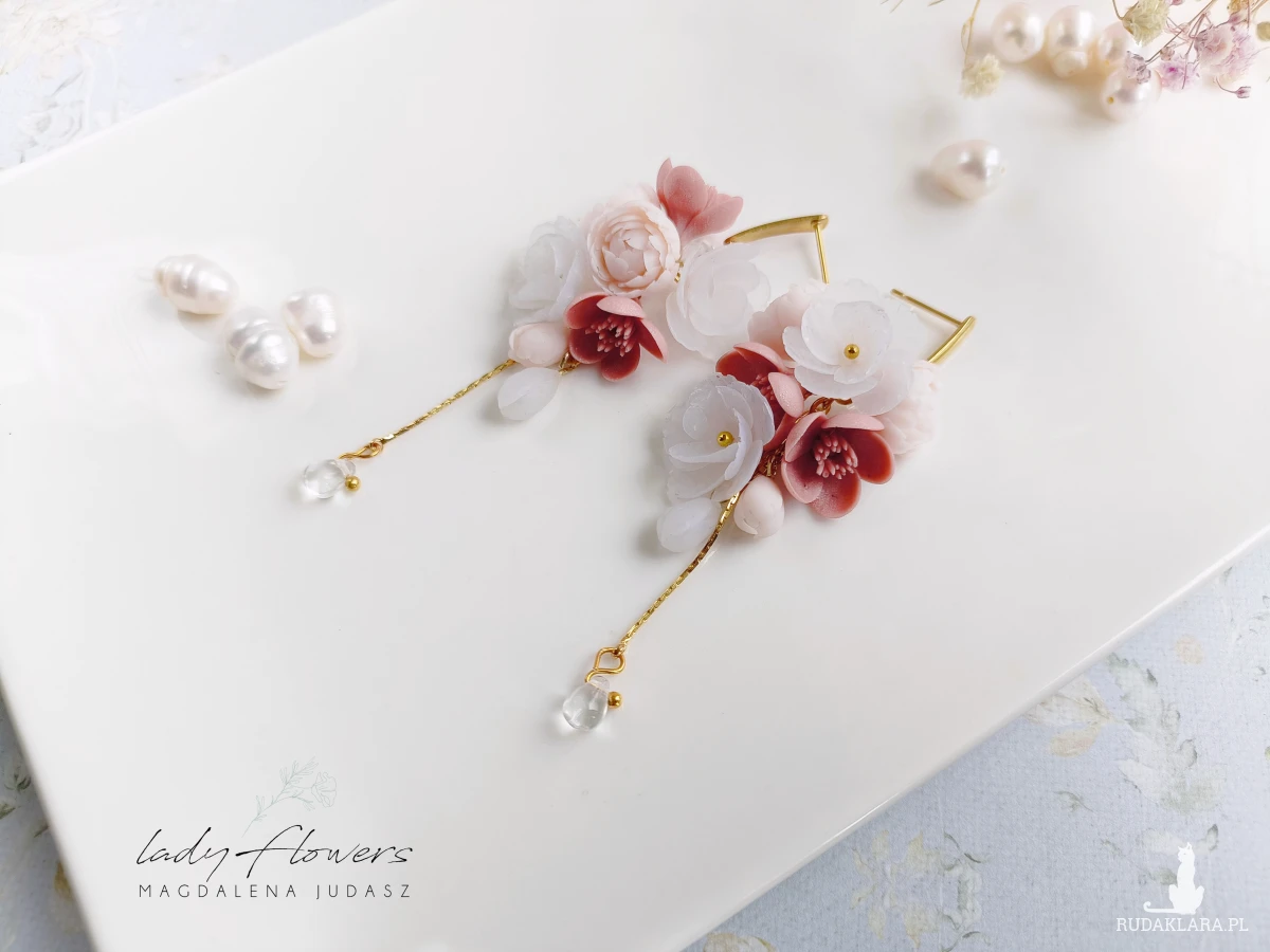 Eleganckie kolczyki z kwiatami