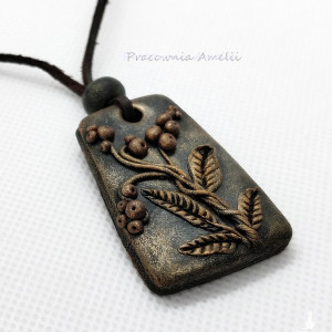 polymer clay wisior jagody