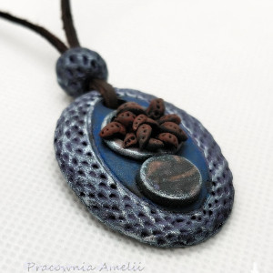 polymer clay wisior męski unisex