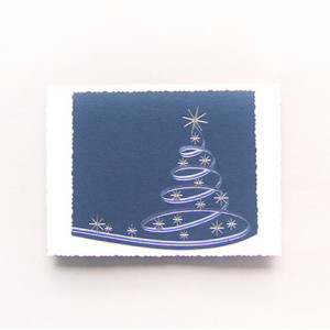 nowoczesna kartka na Boże Narodzenie, świąteczne kartki bez życzeń, Boże Narodzenie kartki dla firm, granatowa kartka na Święta, kartka z choinką, noworoczne kartki