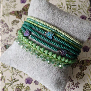 Bransoletka Boho Na Sznurku Makrama Zielona bra24.50