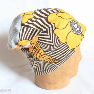 Czapka w kwiaty S