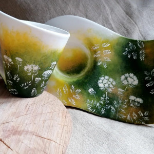 Dzika marchew - kubek w malunek botaniczny