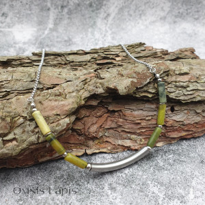 Naszyjnik etniczny - jadeit naturalny